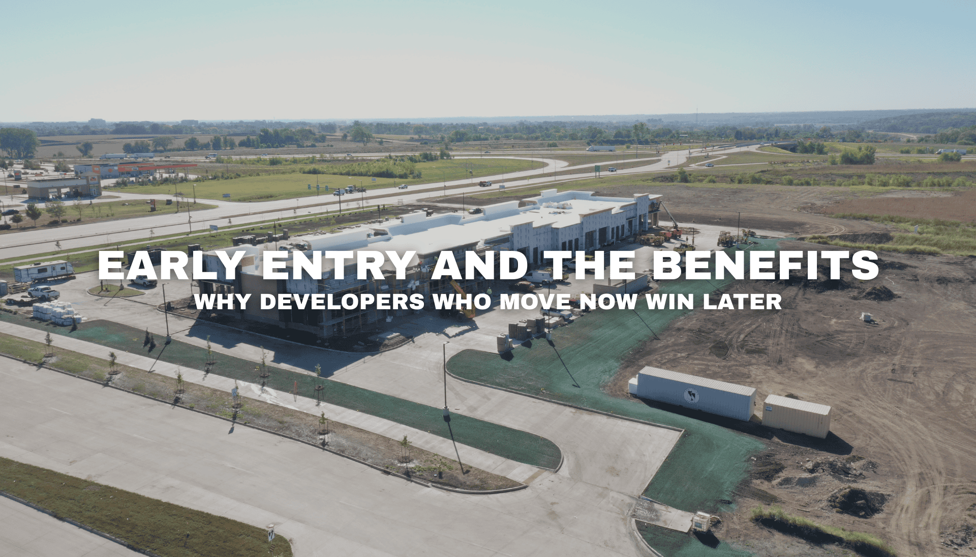 Kettlestone Lakes commercial development in Waukee, Iowa, highlighting early-entry investment opportunities in a fast-growing Dallas County corridor near I-80.
