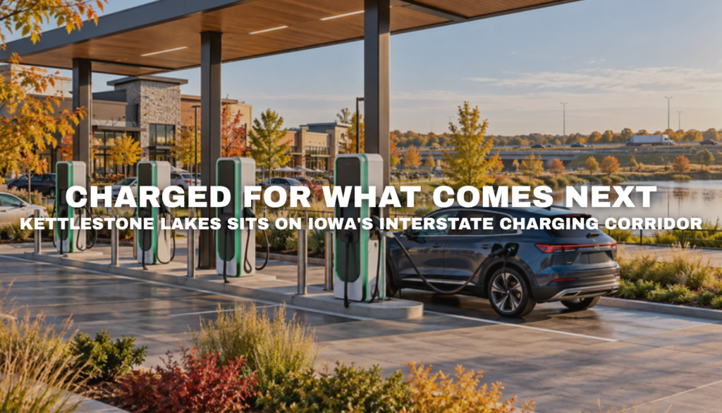 EV charging station Iowa at Kettlestone Lakes in Waukee