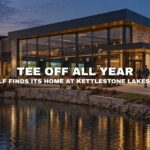 Indoor golf and entertainment venue at Kettlestone Lakes in Waukee, Iowa