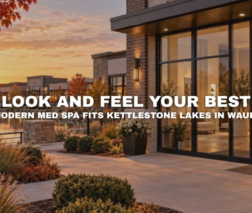 Modern med spa at the Kettlestone Lakes development in Waukee, Iowa