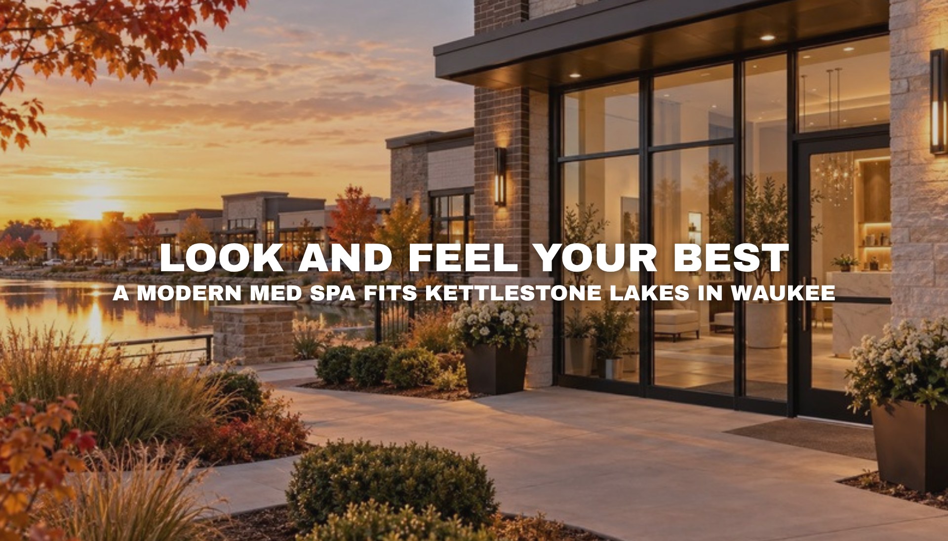 Modern med spa at the Kettlestone Lakes development in Waukee, Iowa