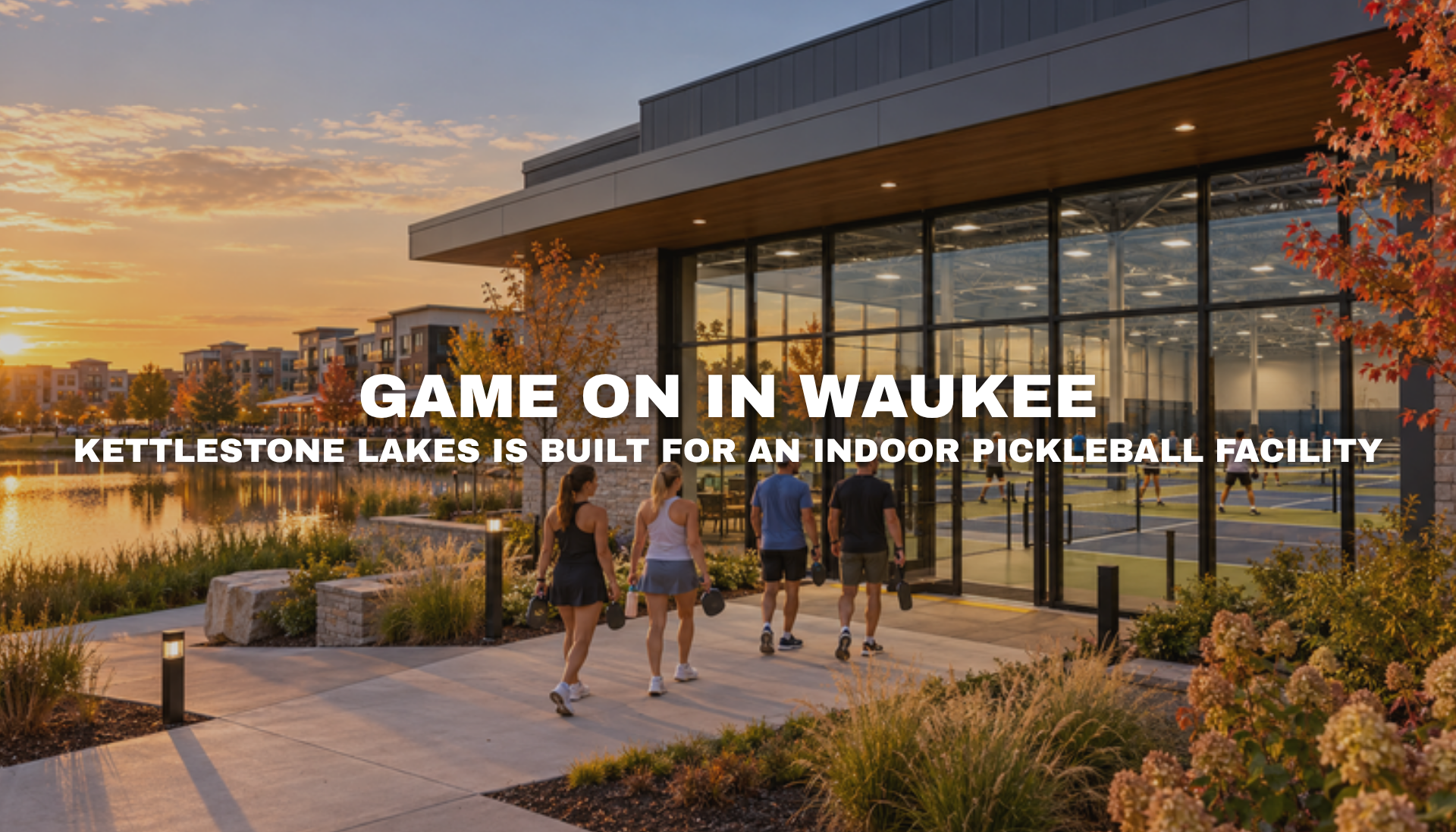 Pickleball facility Waukee Iowa at Kettlestone Lakes